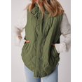 thumbnail image 5 of Sleeveless Fall Winter Jackets for Women Lightweight Stand Collar Cropped  Vest Button Zip Up Quilted Bomber Jacket Warm Coat Outerwear with Pockets, 5 of 6