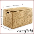 thumbnail image 7 of Casafield 30" Storage Chest with Lid, Handles, Safety Hinge - Natural, Water Hyacinth Wicker Storage Trunk Basket for Bedroom, Entry Way, Living Room, 7 of 7