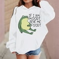 thumbnail image 2 of SRZYMJ Girls Long Sleeve Hooded Pullover Soft Graphic Print Casual Sweatshirt Comfortable Everyday Wear Playful Outerwear For Children, 2 of 5