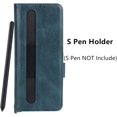 thumbnail image 4 of Galaxy Z Fold 3 5G Case with S Pen Holder,Detachable 2 in 1 Magnetic Galaxy Z Fold 3 Wallet Case,PU Leather 4 Credit Card Slots & Wrist Strap Back Case for Samsung Galaxy Z Fold 3 5G,Blue, 4 of 14