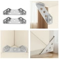 thumbnail image 2 of Soporte triangular de acero inoxidable, paquete de 20 soportes angulares, soportes de esquina en forma de triángulo, soportes de esquina de placa de reparación de conector de muebles de, 2 of 5