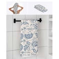 thumbnail image 6 of Blue Paisley Towel Set of 3, Soft Microfiber Bath Towels, Hand Towel, Washcloths, Vintage Boho Flower Botanical Leaf Branch Quick-Dry Absorbent Towels for Bathroom Kitchen Hotel Beach Gym Spa, 6 of 7