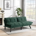 thumbnail image 2 of Leumius Futon Sofa Bed High-Density Memory Foam Adjustable Backseat, Greem, 2 of 6