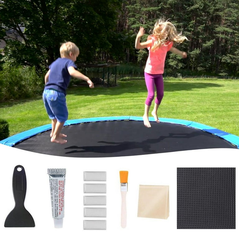 Fovolat 15pcs Trampoline Patch Repair Kit 4 inch Square Glue on Patches  Inflatable Pool and Bed Accessories Repair Trampoline Mat Tears or Holes15  pieces innate 