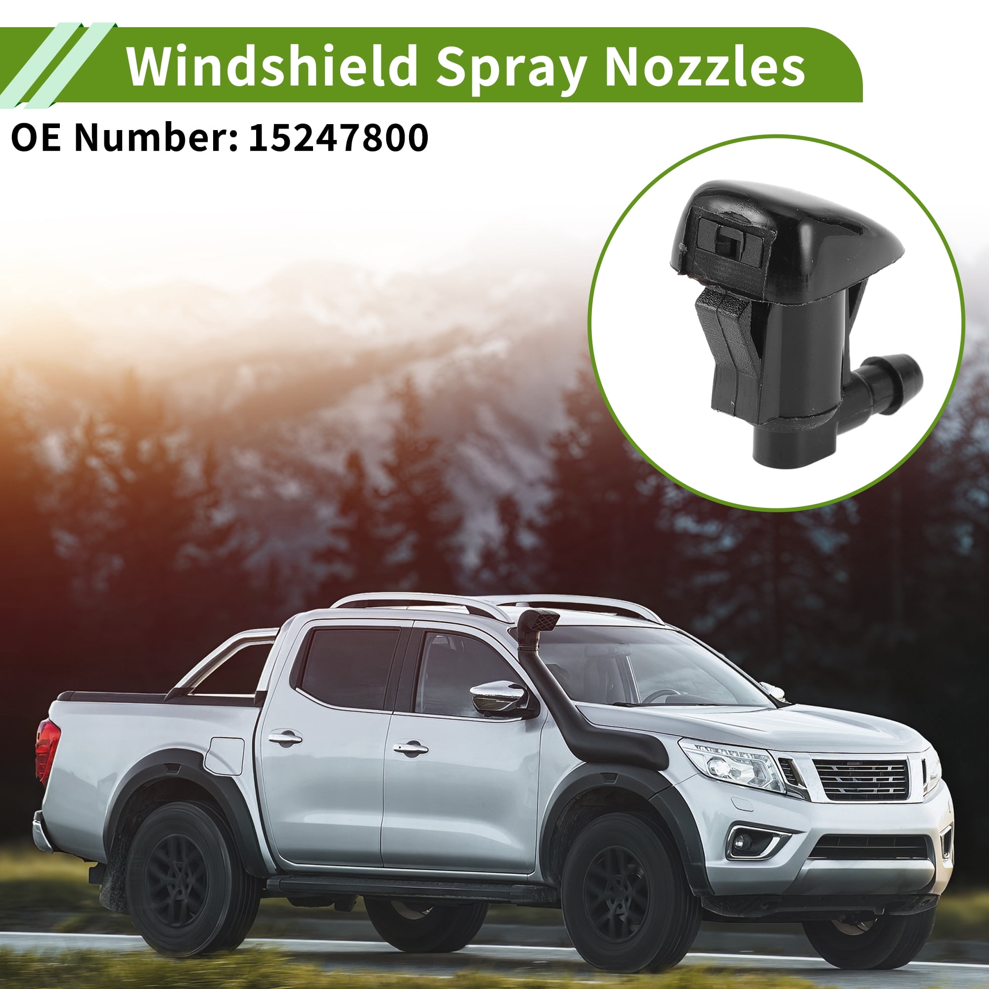 Unique Bargains Windshield Washer Nozzle for GMC Acadia 2011-2012 Black Plastic 1 Set