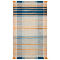 SAFAVIEH Striped Kilim STK701B Handwoven Beige /Blue Rug