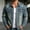 Light Blue, variant on Denim Jacket for Men Cowboy Cut Button Blue Ripped Denim Jacket for Men Fall Style High Street Cool Distressed Workwear Jacket Denim Light Blue L
