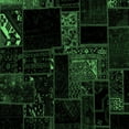 thumbnail image 1 of Ahgly Company Indoor Square Abstract Emerald Green Modern Area Rugs, 4' Square, 1 of 4