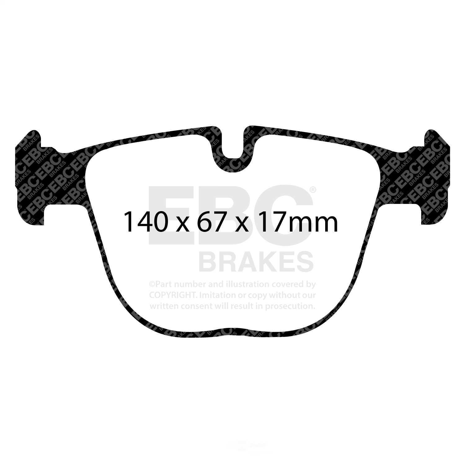 EBC Brakes Redstuff Premium Fast Street Pad For All Engine Sizes Fits select: 2010-2013,2015-2021 BMW X5