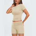thumbnail image 2 of NMMUED Workout Sets for Women, Two Piece Sets for Women, Athletic Sets for Women, Yoga Sets for Women, Matching Sets Women Clothing, Beige L, 2 of 6
