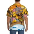 thumbnail image 3 of Fotbe Animals on Noah's Ark1 Camisa Estampada de Manga Corta para Hombre, Casual de Verano, Estilo Playero, Sin Arrugas-4X-Large, 3 of 5