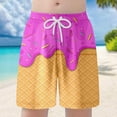 thumbnail image 2 of MNCEKFOD Toddler Shorts for Kids Boys Ice Cream Printed Elastic Drawstring Waist Shorts Breathable Beachwear Relaxed Fit Short Pants Hot Pink 10-12 Years, 2 of 4