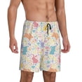 thumbnail image 2 of Sikiie Flower Color Rabbit Mens Pajama Shorts, Lightweight Lounge Pant with Pockets Soft Sleep Pj Shorts for Men3X-Large, 2 of 6
