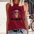thumbnail image 2 of Wang6 Womens 4th of July Loose Tank Tops Summer I Am Just Hear for the Wieners Letter Printed Sleeveless Tops Causal Crew Neck Graphic Tshirts 0526liRed L, 2 of 4