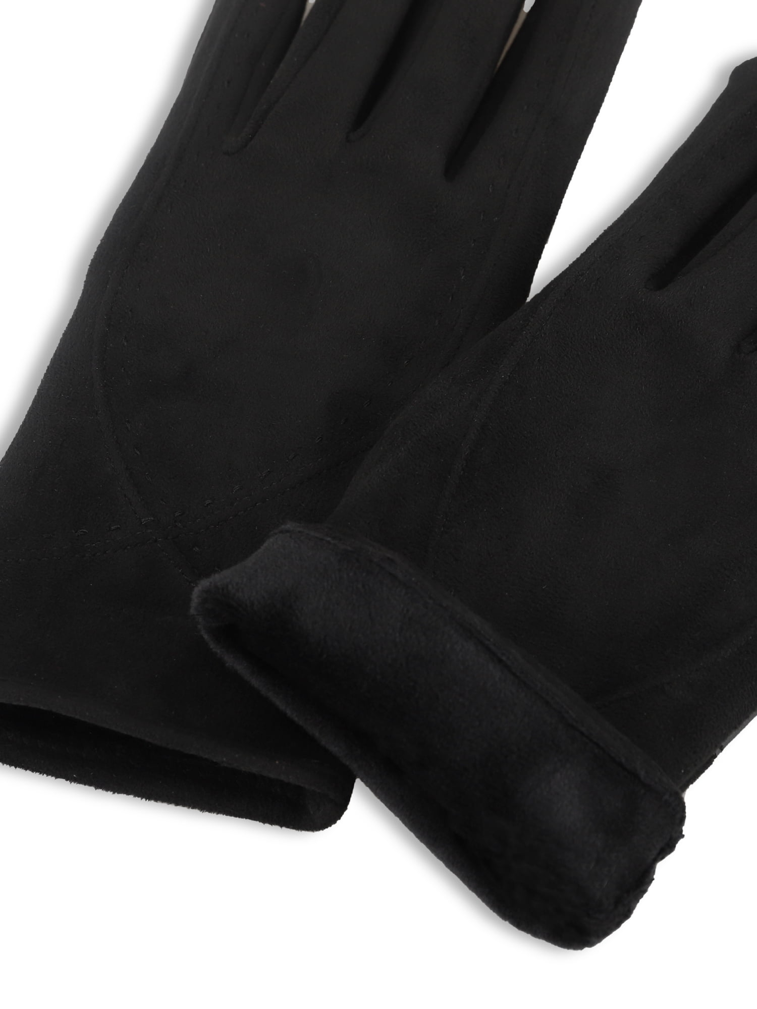 Isotoner Women's Microsuede Stretch Gloves, Black, S/M