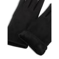 thumbnail image 3 of Isotoner Women's Microsuede Stretch Gloves, Black, S/M, 3 of 7