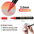 thumbnail image 3 of 2X Paint Pens Paint Markers, 20 Colors Oil-Based Waterproof Paint Marker Pen Set, Never Fade Quick Dry and Permanent, 3 of 3