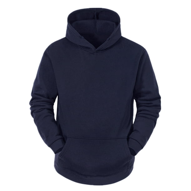 Sudadera con capucha con forro de felpa para hombre Sudaderas con capucha de manga larga sólida con bolsillo Armada S