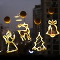 thumbnail image 1 of 4 Pieces Christmas Window Lights LED Suction Cup Lights Christmas Tree Santa Bells Christmas Elk Window Hanging Lights for Christmas Decoration (Xmas Set E), 1 of 5