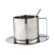 thumbnail image 3 of Juego de cucharas y platos para taza de café de acero inoxidable con aislamiento térmico. ... Juego de 280 ml., 3 of 9
