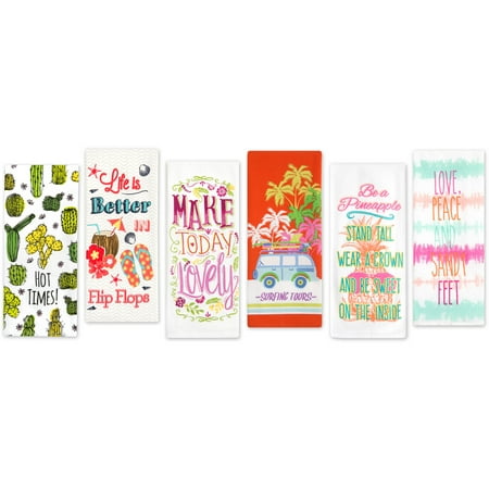 mainstays summer flour sack kitchen towels, 6pk, 29" x 28 mainstays summer flour sack kitchen towels, 6pk, 29" x 28