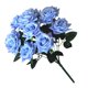 thumbnail image 5 of Ramo de rosas artificiales de 12 cabezas, ramo de flores de simulación, banquete de boda, decoración floral falsa, rosa, azul Methold HA7116-03B, 5 of 6
