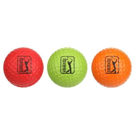 PGA Tour Tee-Up Practice Foam Golf Balls, 12 Pack, Multicolor