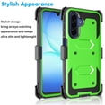 thumbnail image 2 of Takfox Case For Samsung Galaxy A17 5G ,Shockproof Heavy Duty Rugged Locking Swivel Holster Belt Clip Kickstand Full Body Hard Shell Phone Cover Case,Green, 2 of 7