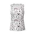 thumbnail image 4 of Xecao Cute Cat print women's scoop neck, loose-fit workout tank tops for the gym., 4 of 9