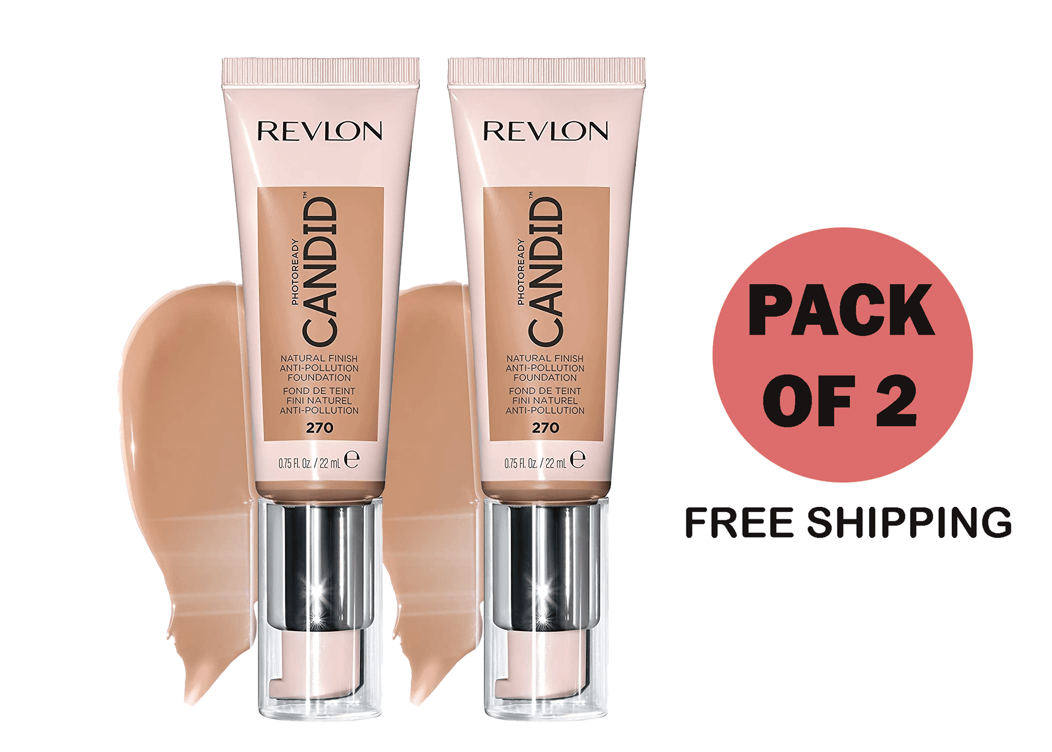 REVLON PhotoReady Candid Natural Finish Foundation (PACK OF 2