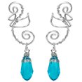 thumbnail image 1 of 1 Pair Elves Ear Cuff Crystal Pendant Ear Clip Delicate Ear Bone Clips Ear Decor, 1 of 8