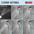 thumbnail image 4 of Delta Faucet ProClean Chrome Shower Head with Handheld, Showerhead with High Pressure Spray, Handheld Shower Head, 6 Spr, 4 of 6
