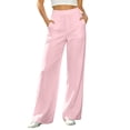 thumbnail image 2 of MLCDZ High Waisted Work Pants for Women Business Casual Lightweight Breathable Dress Pants with Multiple Pockets Office Daily Commute Trousers, 2 of 7