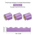 thumbnail image 2 of Uxcell 3 Roll 10 m Card Stock Bulletin Board Border Scalloped Border for Classrooms Homes Decoration Purple, 2 of 7