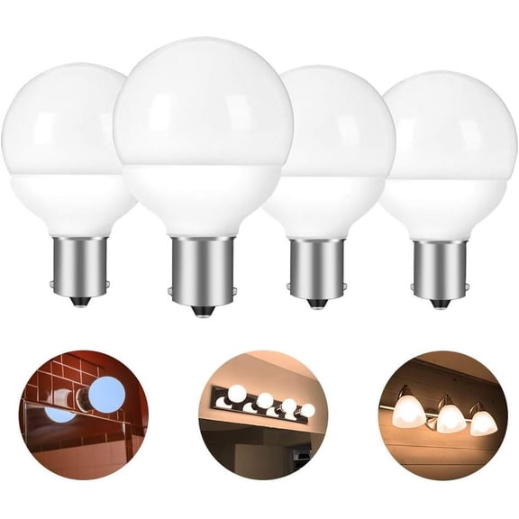 1156 1141 20-99 12 Volt RV Vanity YANTON Light Bulbs BA15S 1383 1139 Replacement for 5th Wheel Camper Trailer Motorhomes Marine Boat Bathroom 30-40W Equivalent Bright White 6000K Pack of 4