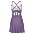 thumbnail image 6 of Npasoilc Swimdress Swimsuits for Women One-Piece Sexy V-Neck Criss Cross Tie Knot Swim Skirt Back Bandage Lace-Up Bathing Suit, 6 of 7