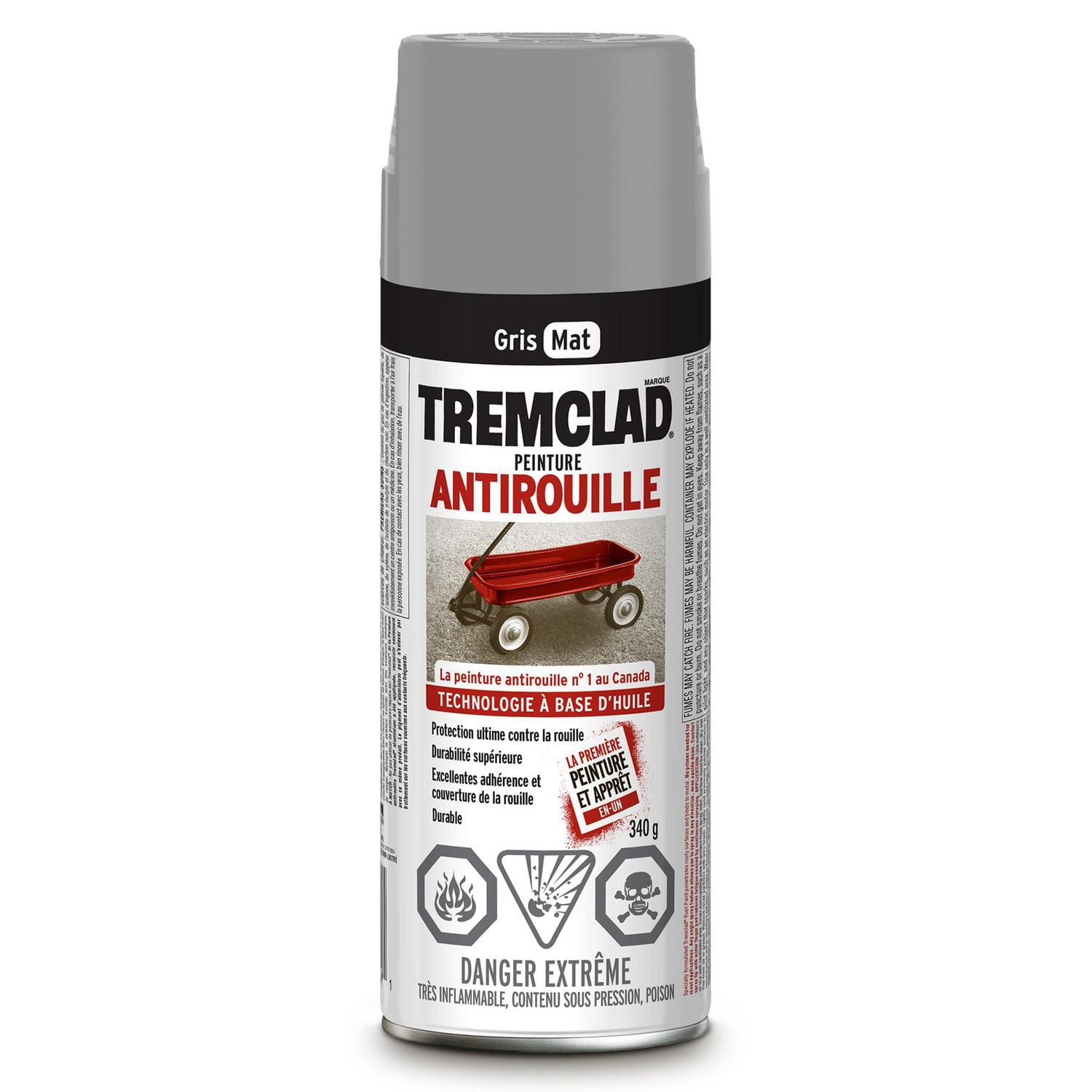 Peinture antirouille Tremclad en gris mat