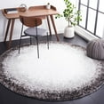 thumbnail image 2 of SAFAVIEH Berber Zinnia Abstract Shag Area Rug, 7' x 7' Round, Dark Grey/Grey, 2 of 8