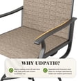 thumbnail image 5 of UDPATIO Outdoor Dining Chairs Set of 2, All Weather Swivel Patio Chairs, Outdoor Furniture for Backyard Deck, Khaki, 5 of 8