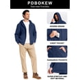 thumbnail image 3 of Pdbokew Men's Fleece Lined Hoodie Thick Hooded Jacket Winter Warm Sweatshirts Navy Blue 2XL, 3 of 8