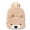 Khaki Smiley Bear, variant on Cute Animals Backpack, Bear Books Bag, Soft Corduroy Nursery Backpack, 2-10 Schoolbag, Small Gifts for Festival & Travel