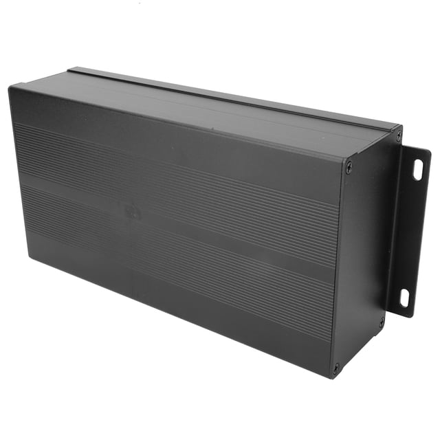 Caja de aluminio para proyectos de bricolaje de circuitos electrónicos, carcasa de refrigeración, placa curva negra arena