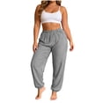 thumbnail image 4 of FchengtaiS Striped Pants for Women High Waisted Wide Leg Pant Casual Palazzo Trousers with Pockets, 4 of 6