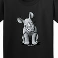 thumbnail image 4 of Inktastic Curious Rhinos Youth T-Shirt, 4 of 5