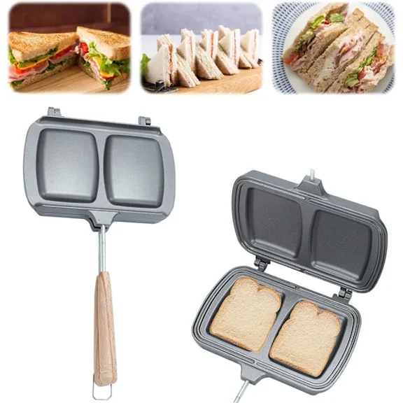 Toaster, Croque Waffle, Non-Stick Panini Grill,