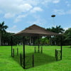 12x12 ft 2-Tier Canopy Top Replacement Cover for Harbor Gazebo Frame GFS01250A Color 12x12 Coffee Liqueur