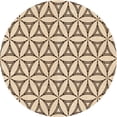 thumbnail image 1 of Ahgly Company Indoor Round Patterned Sienna Brown Area Rugs, 3' Round, 1 of 6