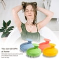 thumbnail image 4 of Cepillo suave para el cuero cabelludo de mano para aliviar el estrés, masajeador de raíces para el cabello en la ducha, uso en seco y húmedo, depurador de baño para hombres, exfoliante para el hogar Inevent HA010434-02, 4 of 7
