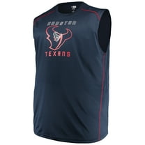 Men's Majestic Navy Houston Texans Big & Tall Endurance Test Muscle Tank Top