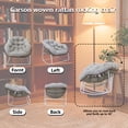 thumbnail image 2 of Outdoor Ladena Rocking Chair with Cushions, Large Sized and Metal Frame, Ergonomic Back Design for Garden, Porch, Patio and Various Space., 2 of 7